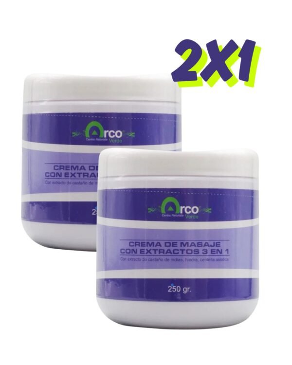 2X1 Crema de Masaje con Extractos 3 en 1
