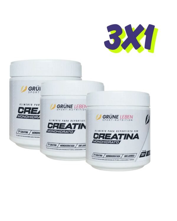 3x1 Creatina Monohidratada 100% natural  – 300 g